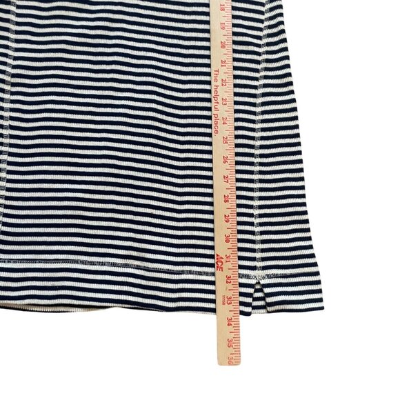 Theory Striped Short Sleeve Navy & White Cotton Y2K Dress S - Picture 4 of 6